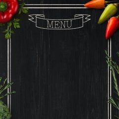 Black board as mockup for restaurant menu